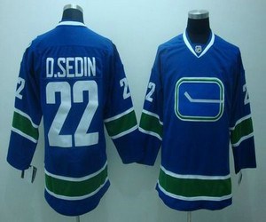 youth nhl vancouver canucks #22 d.sedin blue 3rd