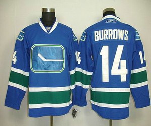 youth nhl vancouver canucks #14 burrows blue 3rd