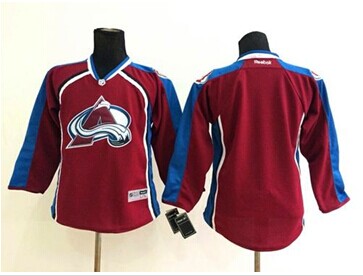 Youth Avalanche Blank Red Stitched NHL Jersey