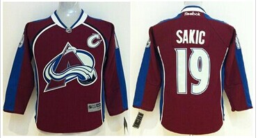 Youth NHL Colorado Avalanche #19 Joe Sakic Red Stitched Jersey