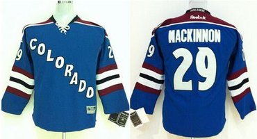 Youth NHL Colorado Avalanche #29 Nathan MacKinnon Blue Stitched Jersey