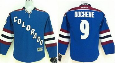 Colorado Avalanche #9 Matt Duchene Blue Stitched Youth NHL Jersey