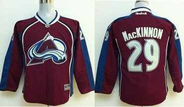 Youth NHL Colorado Avalanche #29 Nathan MacKinnon Red Jersey