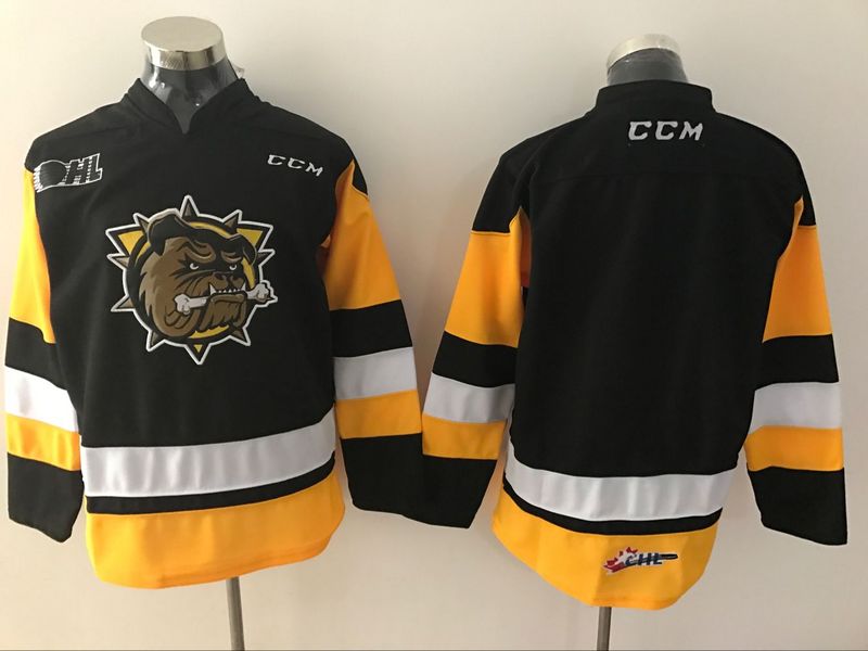 Hamilton Bulldogs Blank Black AHL Hockey Jersey