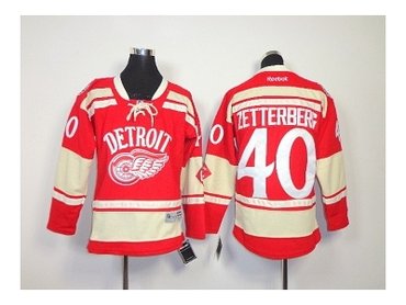 Youth nhl jerseys detroit red wings #40 zetterberg red(2014 winter classic)