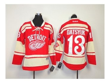 Youth nhl jerseys detroit red wings #13 datsyuk red(2014 winter classic)