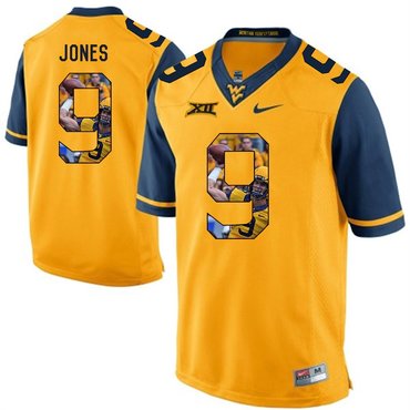 West Virginia Mountaineers Gold Adam Jones College Football Portrait Jersey