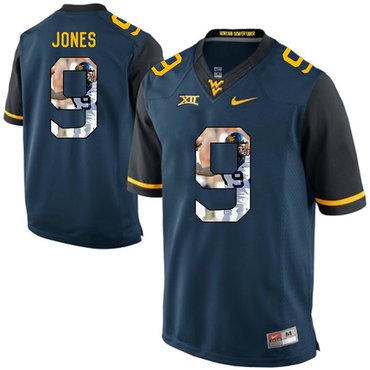 West Virginia Mountaineers Blue Adam Jones College Football Portrait Jersey