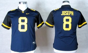 Women NEW West Virginia Mountaineers Karl Joseph 8 College Football Elite Jerseys - Blue