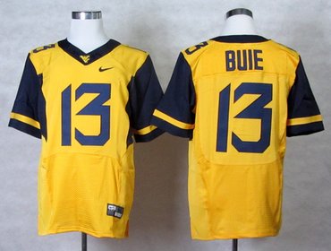 NEW West Virginia Mountaineers Andrew Buie 13 College Football Elite Jerseys - Gold