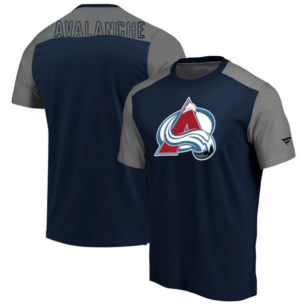 Colorado Avalanche Fanatics Branded Big & Tall Iconic T-Shirt Navy Heathered Gray