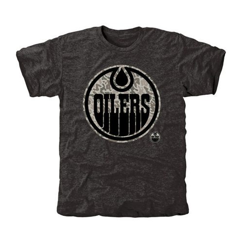 Men's Edmonton Oilers Black Rink Warrior T-Shirt