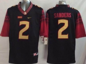 Florida State Seminoles #2 Deion Sanders Black Limited Stitched NCAA Limited Jersey