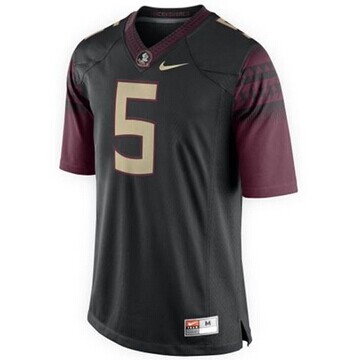 Florida State Seminoles #5 Jameis Winston Black Stitched NCAA Limited Jersey