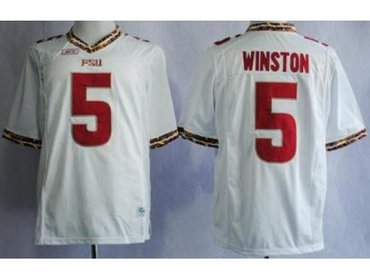 Florida State Seminoles FSU 5 Jameis Winston White NCAA Jerseys