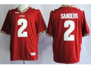 Florida State Seminoles FSU 2 Deion Sanders Red NCAA Jerseys