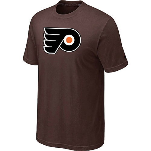 NHL Philadelphia Flyers Big & Tall Logo Brown T-Shirt