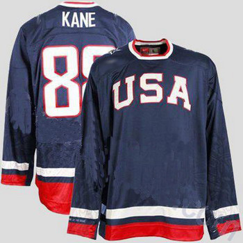 2010 Olympic Team USA 88 Patrick Kane Stitched Replithentic Blue Jersey