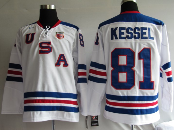 NHL Jerseys USA 81# KESSEL white [2010 Olympic]