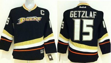 Youth NHL Anaheim Ducks #15 Ryan Getzlaf Black Jersey