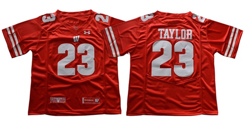 Badgers #23 Jonathan Taylor Red Stitched NCAA Jersey