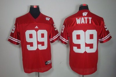 NCAA Wisconsin Badgers 99 J.J. Watt Red College Football Jerseys