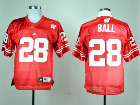 adidas wisconsin badgers montee ball 28 red college football jerseys