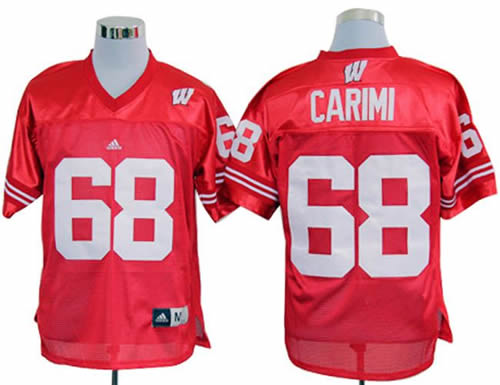 adidas wisconsin badgers gabe carimi 68 red college football jerseys