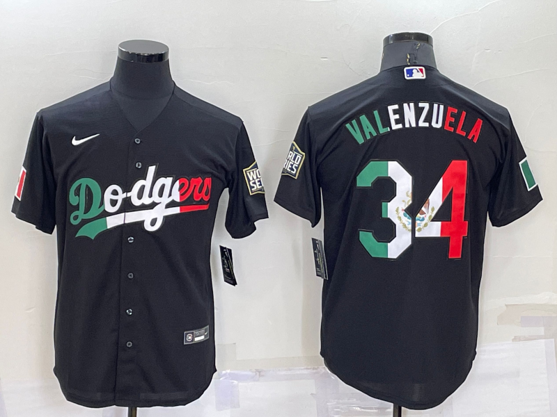 Men's Los Angeles Dodgers #34 Toro Valenzuela Black Mexico Cool Base Stitched Baseball Jersey