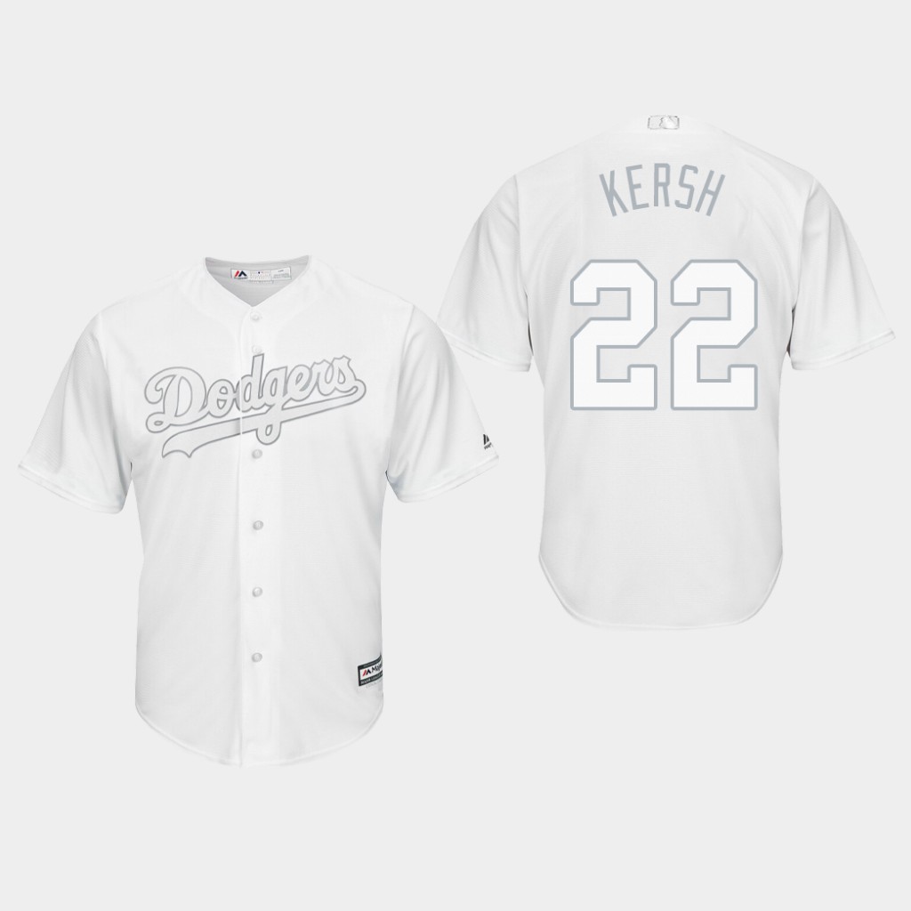 Men's Los Angeles Dodgers Clayton Kershaw #22 White 2019 Players' Weekend Kersh Jersey