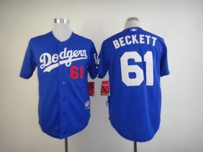 mlb jerseys los angeles dodgers #61 beckett blue