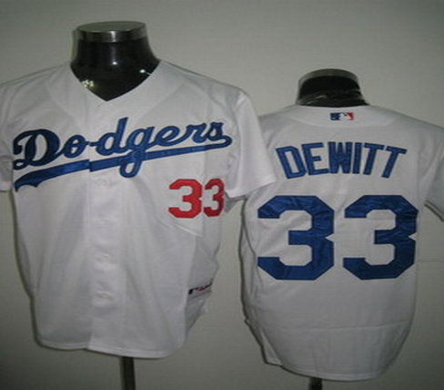 Los Angeles Dodgers 33 dewett White Jersey