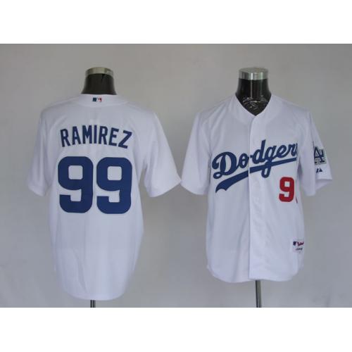 Jerseys Los Angeles Dodgers 99 Manny Ramirez White