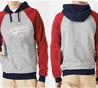 Los Angeles Dodgers Pullover Hoodie Grey & Red