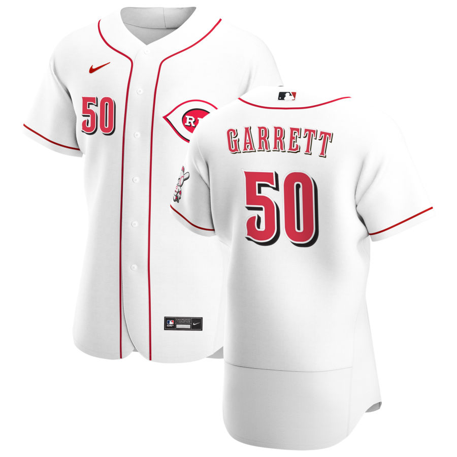 Cincinnati Reds #50 Amir Garrett Men's Nike White Home 2020 Authentic Player MLB Jersey