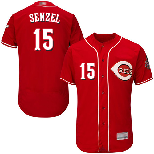 Reds #15 Nick Senzel Red Flexbase Authentic Collection Stitched Baseball Jersey