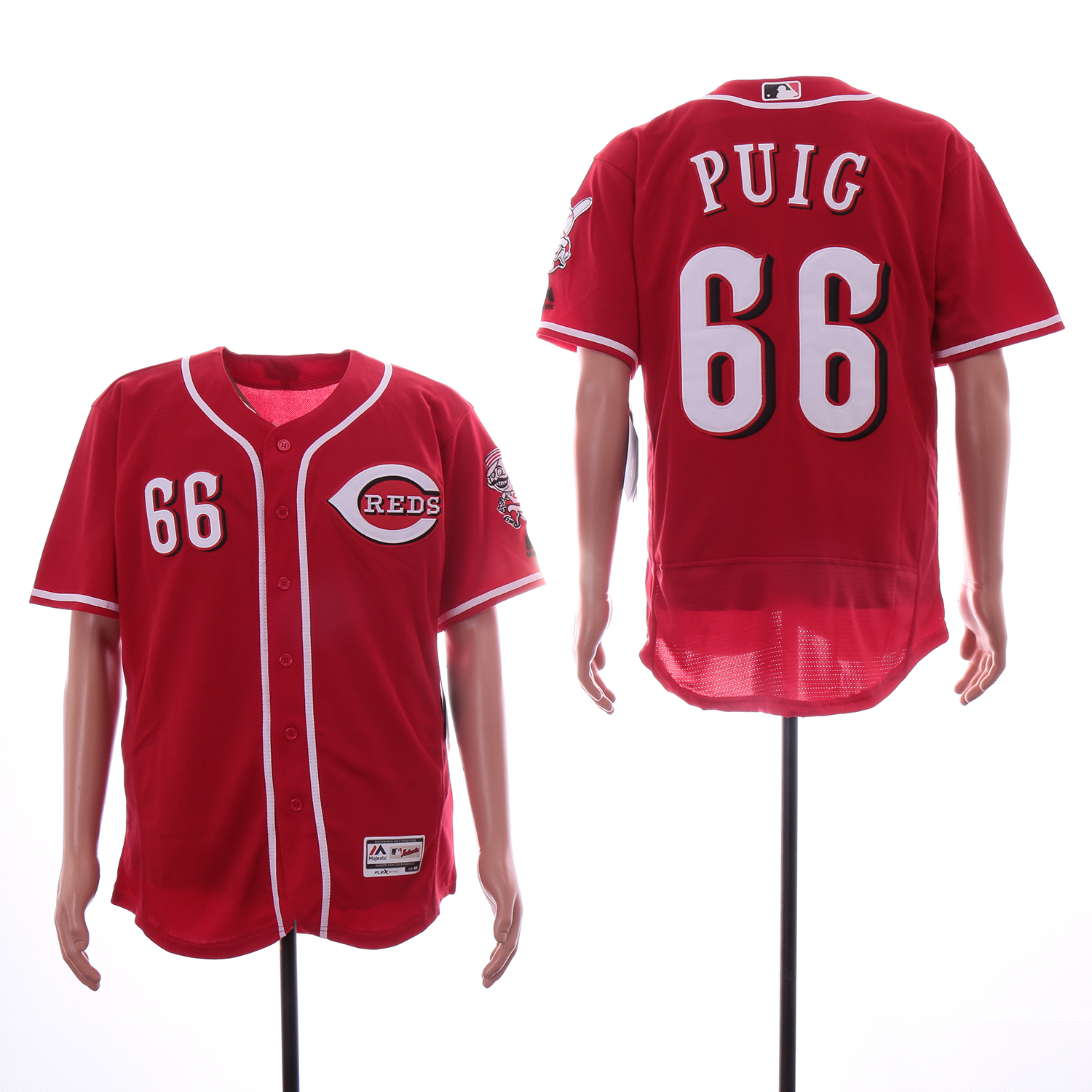 Reds 66 Yasiel Puig Red Flexbase Jersey