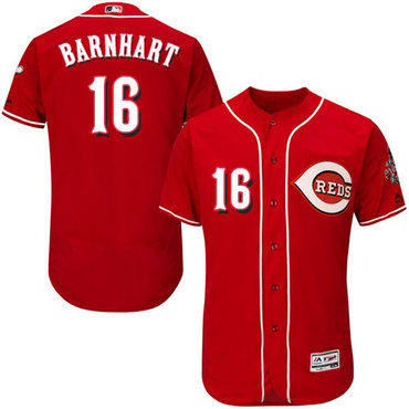 Reds #16 Tucker Barnhart Red Flexbase Authentic Collection Stitched Baseball Jersey