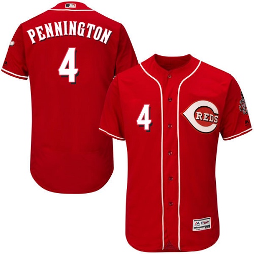 Reds #4 Cliff Pennington Red Flexbase Authentic Collection Stitched Baseball Jersey