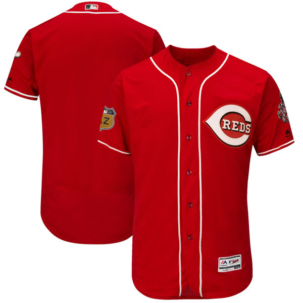 Reds Blank Red 2017 Spring Training Flexbase Jersey