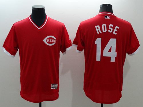 Reds #14 Pete Rose Red Flexbase Authentic Collection Cooperstown Stitched MLB Jersey