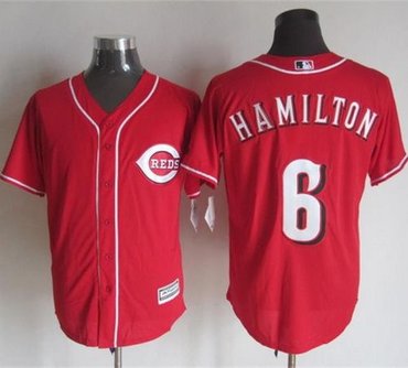 Cincinnati Reds #6 Billy Hamilton Red New Cool Base Baseball Jersey