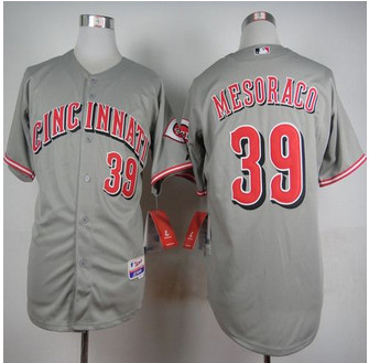 Cincinnati Reds #39 Devin Mesoraco Grey Cool Base Stitched Baseball Jersey