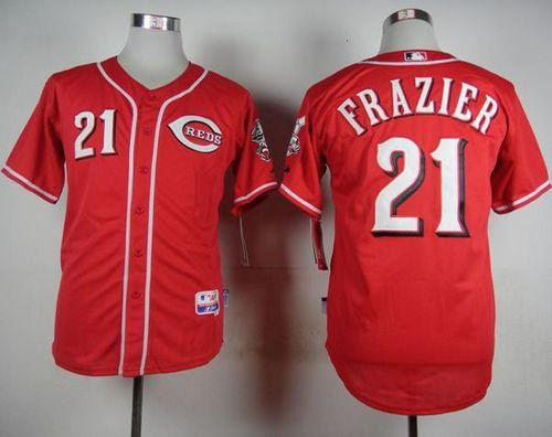 Cincinnati Reds #21 Todd Frazier Red Cool Base Stitched Baseball Jersey