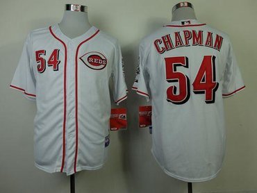 Cincinnati Reds #54 Aroldis Chapman White Cool Base Stitched Baseball Jersey