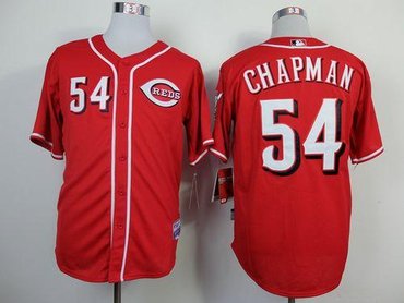 Cincinnati Reds #54 Aroldis Chapman Red Cool Base Baseball Jersey