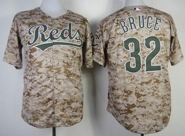 Cincinnati Reds #32 Jay Bruce Camo Alternate Cool Base Baseball Jersey