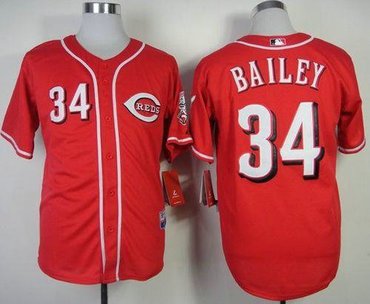 Cincinnati Reds #34 Homer Bailey Red Baseball Jersey