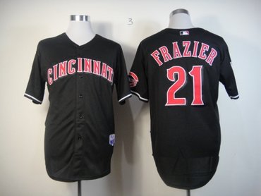 mlb jerseys cincinnati reds #21 frazier black(fashion)