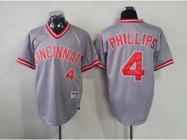 mlb jerseys cincinnati reds #4 phillips grey(2013 new)